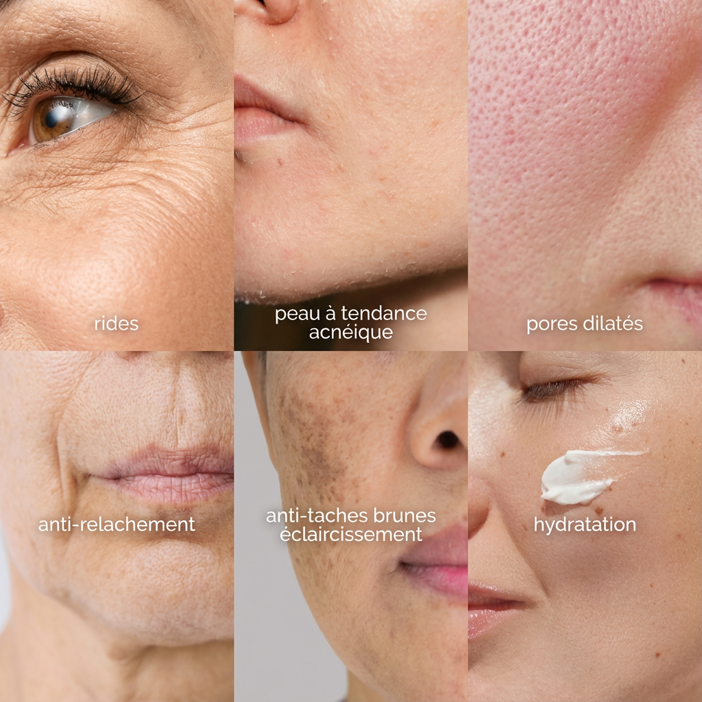 Types de peaux ciblés